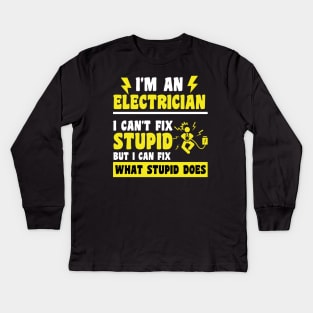 Electrician Kids Long Sleeve T-Shirt